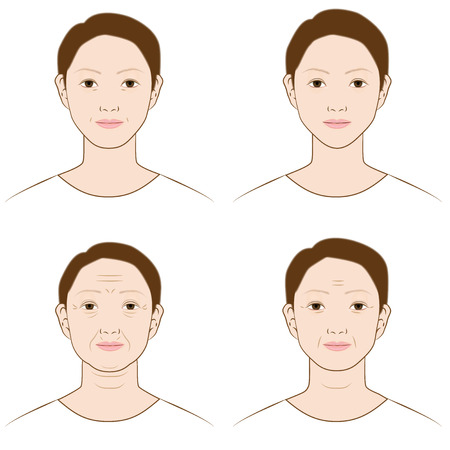 Face, woman, agingの写真素材