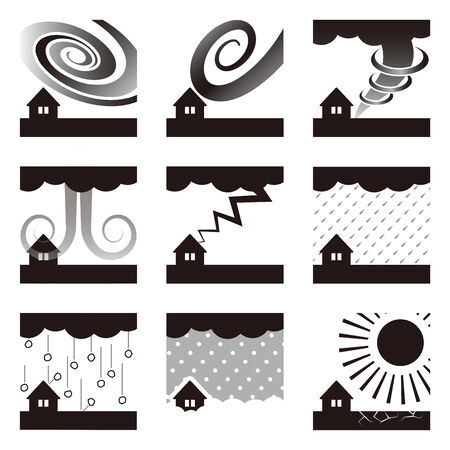 Weather  Disaster  Natural disasters  Iconの写真素材