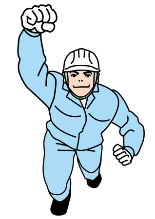 Workers  Fist pumpの写真素材