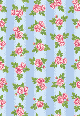 Pattern of lace and roses  Classic  Schickの写真素材