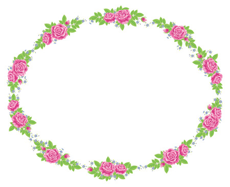 Frame of roses の写真素材