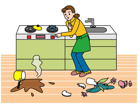 Earthquake  Kitchen  Digestion, Japanese styleの写真素材