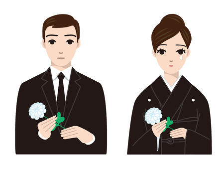 Funeral  Bereaved family  Floral tributeの写真素材