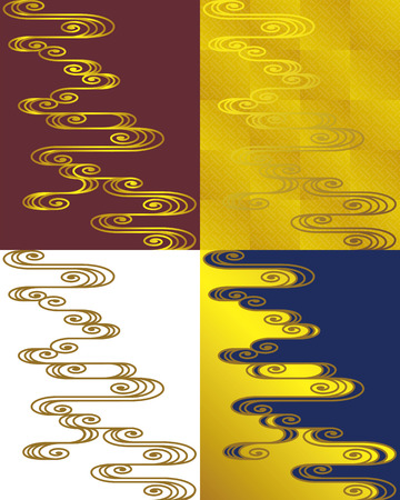 Running water pattern of the sumのイラスト素材