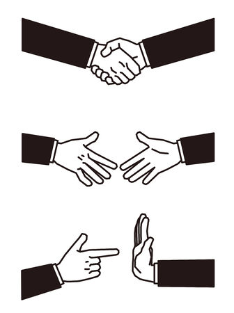 Handshake  Denialのイラスト素材