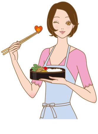 Women cook  Woman to make a lunchの写真素材