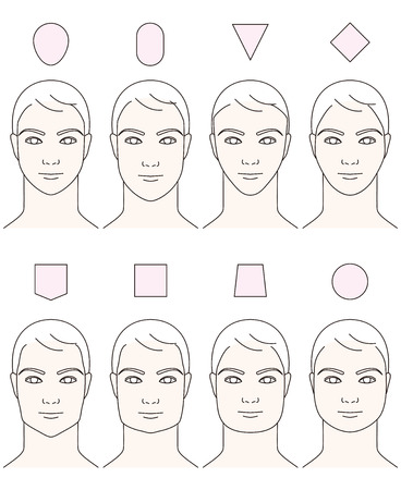 man \ &#39;s. Face shapeのイラスト素材
