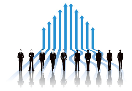 Business image of businessman with arrowのイラスト素材