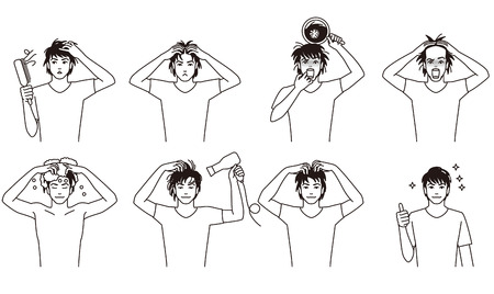 Men Hair Care.のイラスト素材