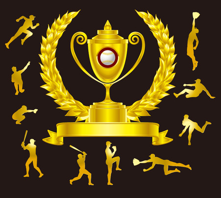 Baseball. Trophy.のイラスト素材