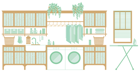 Laundry roomのイラスト素材