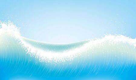 Wave of light blueのイラスト素材