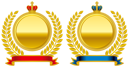 Medal emblem crownのイラスト素材