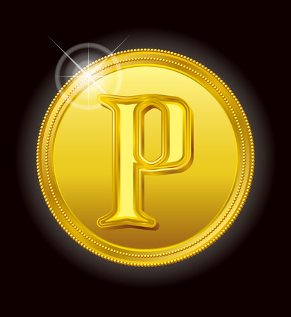 Gold points. coin.のイラスト素材