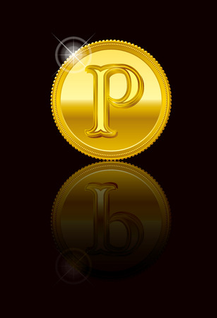 Gold points. coin.のイラスト素材