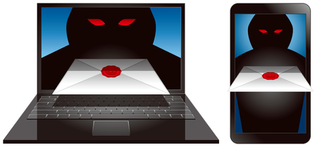 Computer Crime e-mailのイラスト素材