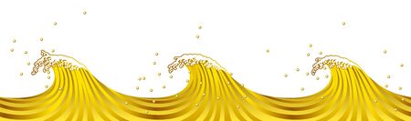 gold waveのイラスト素材