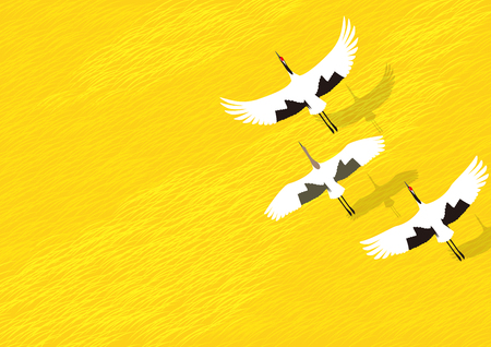 Autumn craneのイラスト素材