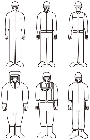 Protective clothing. Protective equipment.のイラスト素材