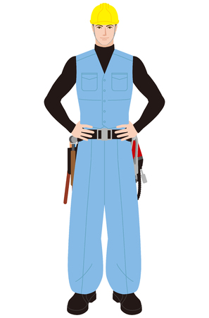 Worker, Working person, construction industry.のイラスト素材