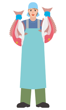 Fisherman Fishing industry sea breamのイラスト素材