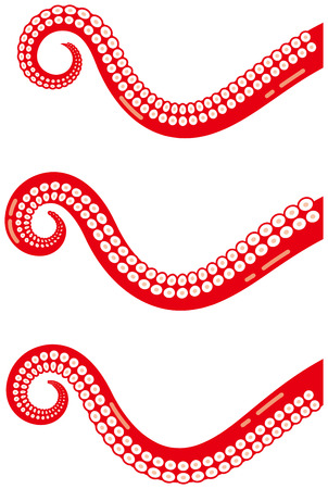 Octopus tentacles. Sea creatures.のイラスト素材