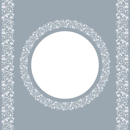 Classic flower frame. European style.のイラスト素材