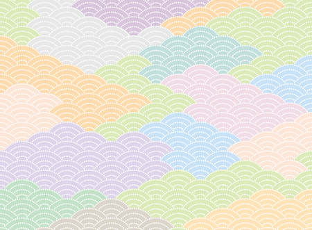 Qinghai wave pattern. Japanese background material.のイラスト素材