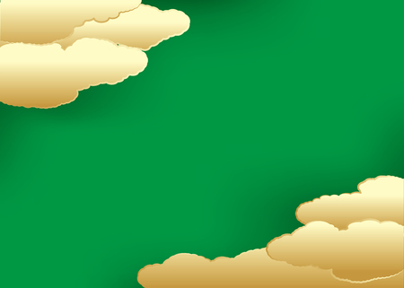 A golden cloud. Japanese background material.のイラスト素材