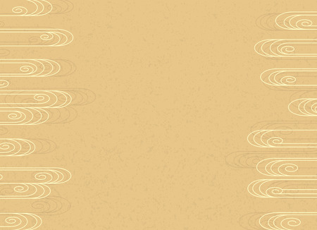 Flowing water pattern. Japanese traditional pattern illustration.のイラスト素材