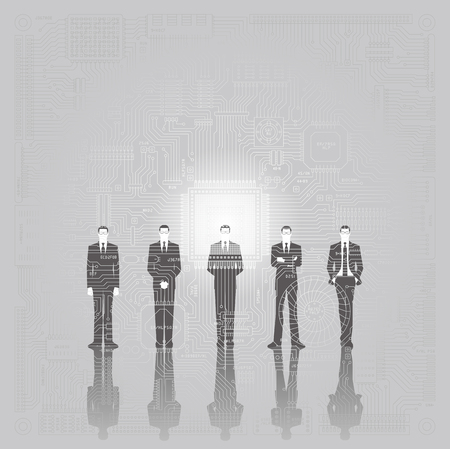 Image illustration and developer of board and circuitのイラスト素材