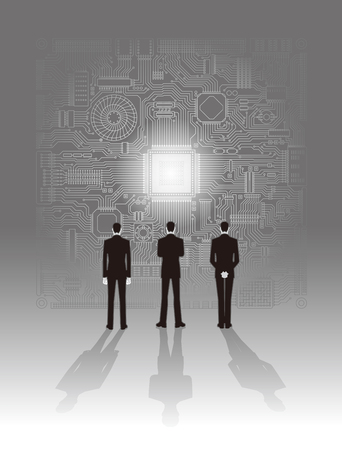 Image illustration and developer of board and circuitのイラスト素材