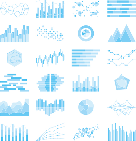 Image of graphs and charts design graphic illustrationのイラスト素材