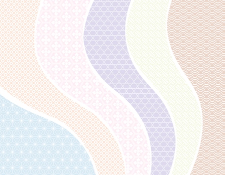 Japanese style material of traditional Japanese pattern.のイラスト素材