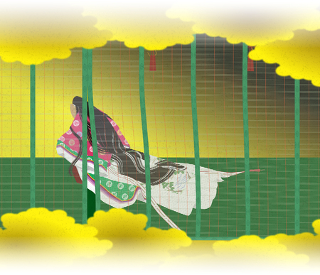 Japanese women's ceremonial robe not specifying the age.の写真素材