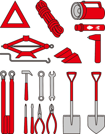 Emergency measures equipment of carのイラスト素材