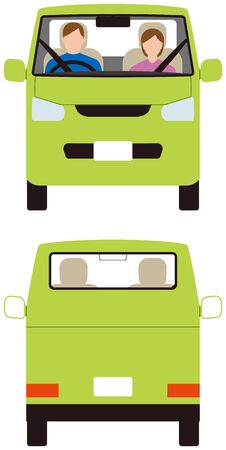 traffic. automobile truck. Vector material.のイラスト素材