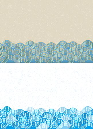 Qinghai wave pattern. Japanese background material.のイラスト素材