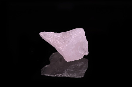 Rose Quartz on black background