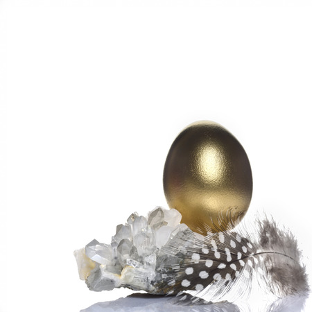 Easter holiday concept luxury background with gemstonesの写真素材