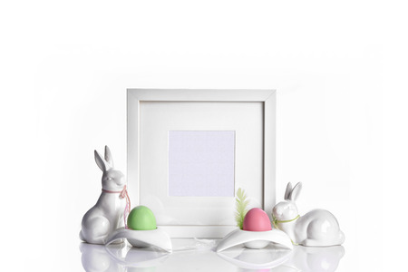 Easter holiday concept luxury frame mockup