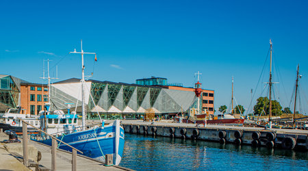 Picture from Elsinore seaside and boat harbour, Denmark.のeditorial素材