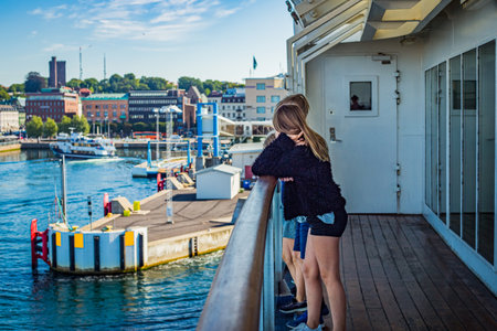 Picture from Helsingborg harbor in south Swedenのeditorial素材