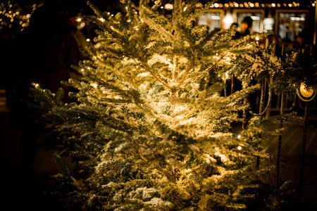 Christmas market on Tivoli in Copenhagen, Denmark
