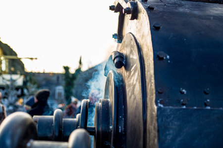 Old steam locomotive at Tivoli in Copenhagen