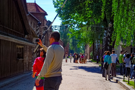 Picture from the concentration camp Auschwitz in Poland.のeditorial素材