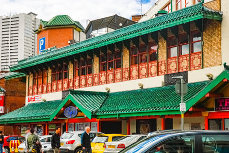 Chinatown street in Birmingham, UKのeditorial素材