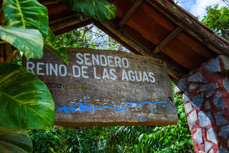 Sendero reino de las aguas, waterfall park in Cubaの写真素材