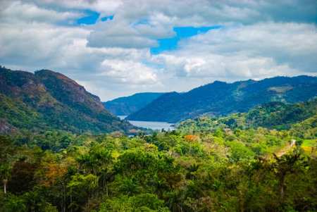 Mountain view from Sendero reino park de las aguas on Cubaの写真素材