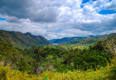 Mountain view from Sendero reino park de las aguas on Cubaの写真素材